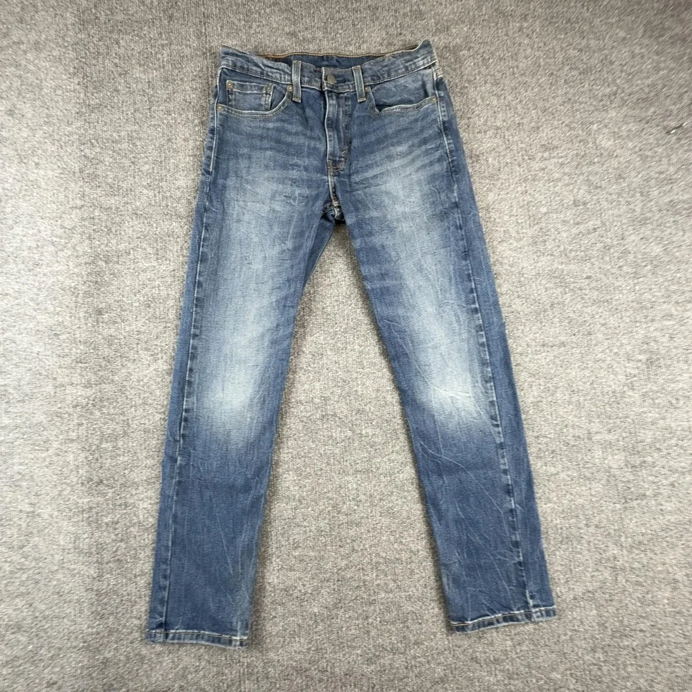 Levis 502 Jeans Mens 29x32 Blue Regular Fit Tapered Leg Medium Wash Denim